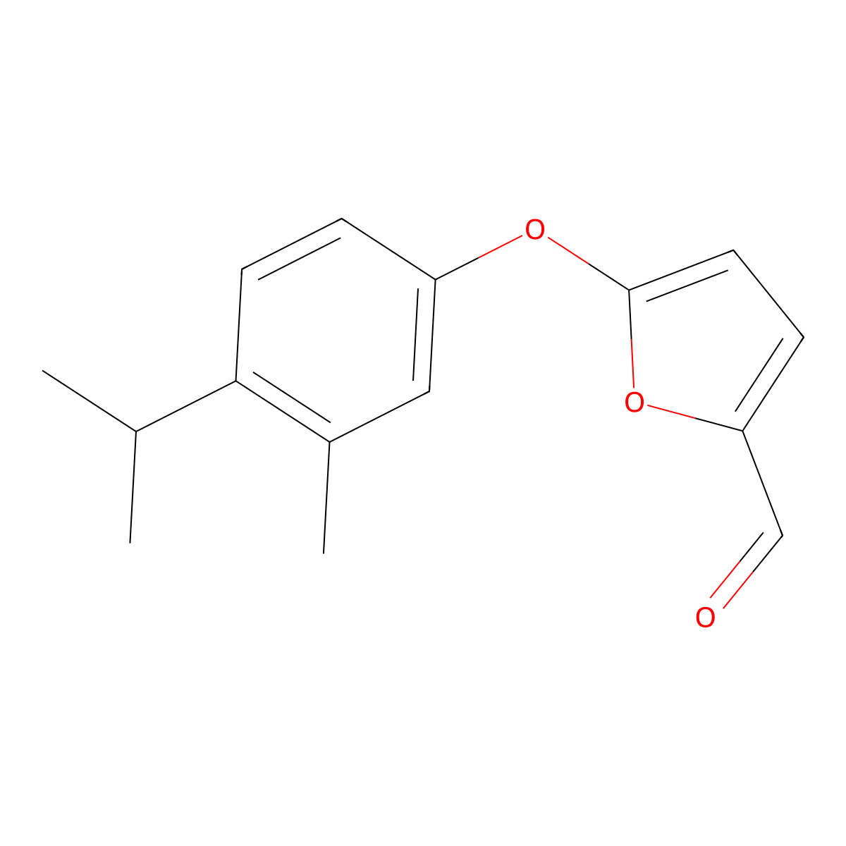 5-(4-Isopropyl-3-methylphenoxy)furan-2-carbaldehyde molecular structure, CAS 1291491-29-6