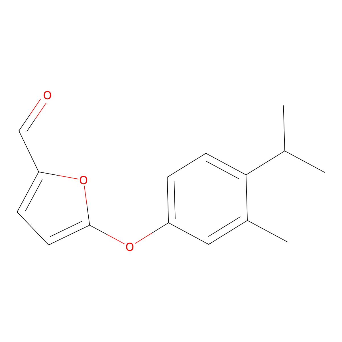 5-(4-Isopropyl-3-methylphenoxy)furan-2-carbaldehyde molecular structure, CAS 1291491-29-6