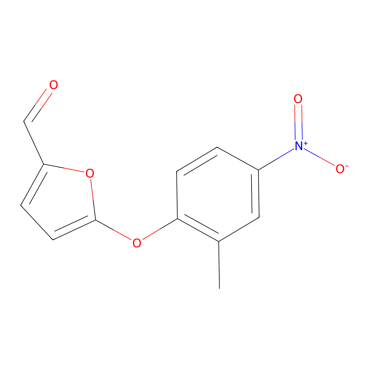 5-(2-Methyl-4-nitrophenoxy)furan-2-carbaldehyde molecular structure, CAS 1291492-43-7