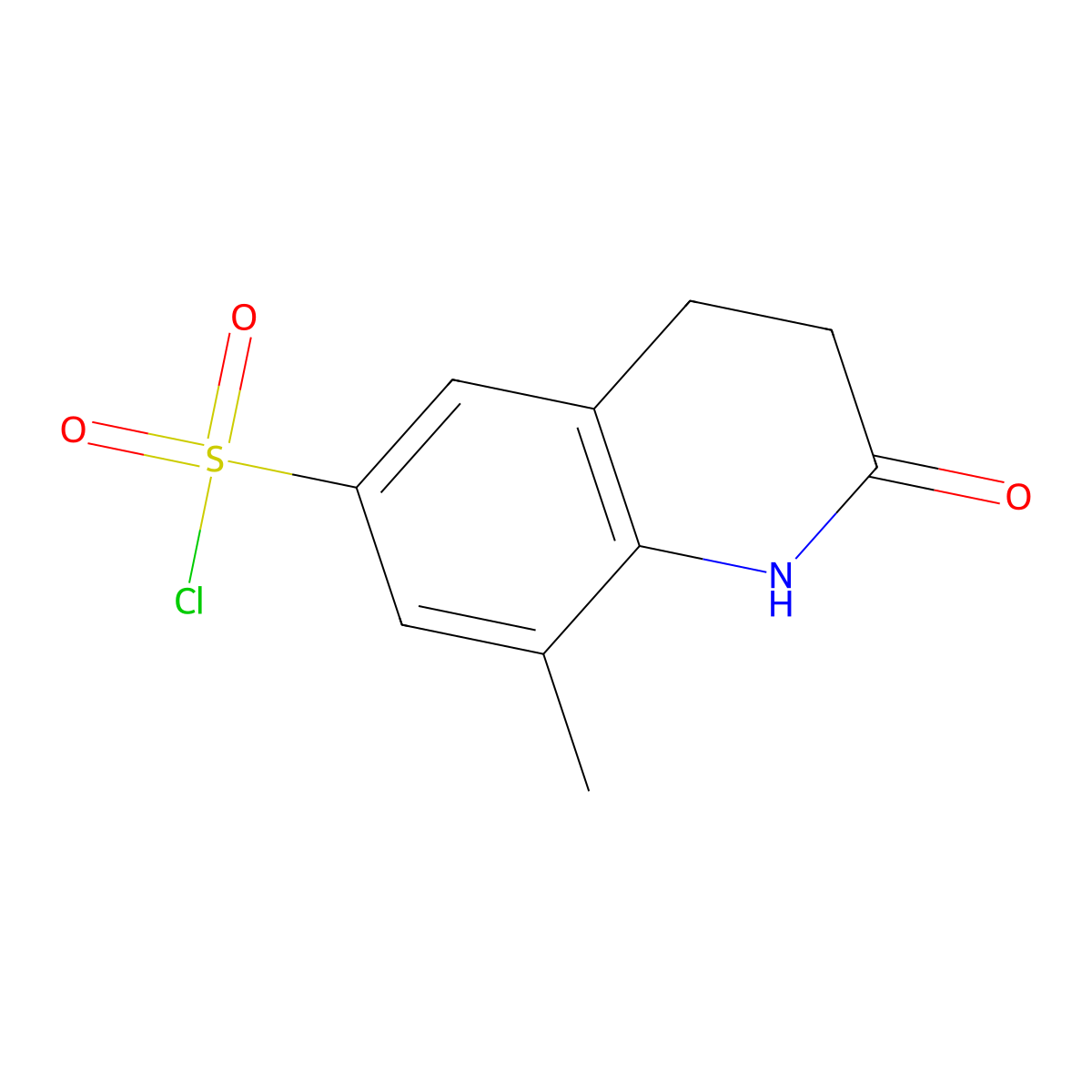 8-Methyl-2-oxo-1,2,3,4-tetrahydroquinoline-6-sulfonyl chloride molecular structure, CAS 1291492-89-1