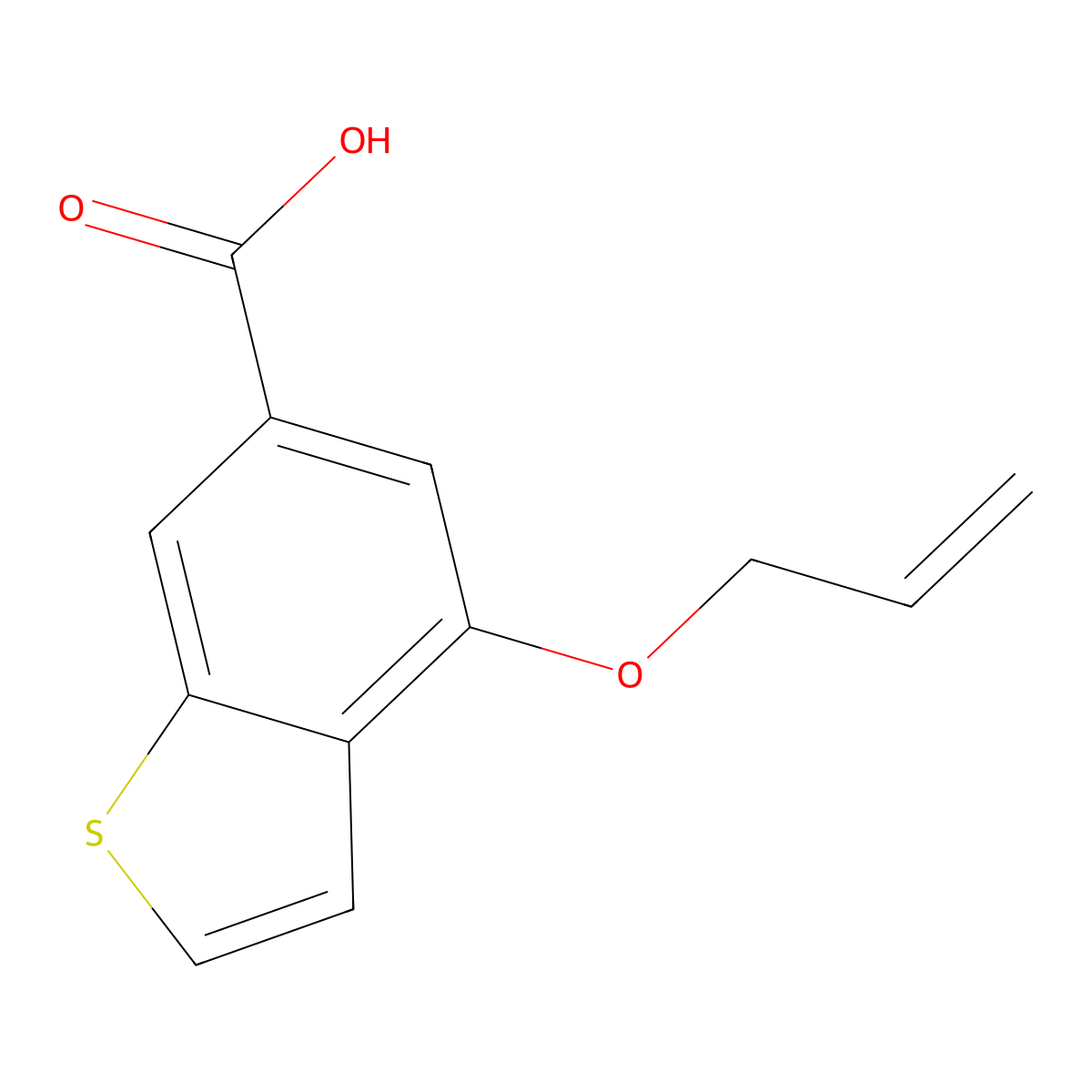4-(Allyloxy)benzo[b]thiophene-6-carboxylic acid molecular structure, CAS 1291493-03-2