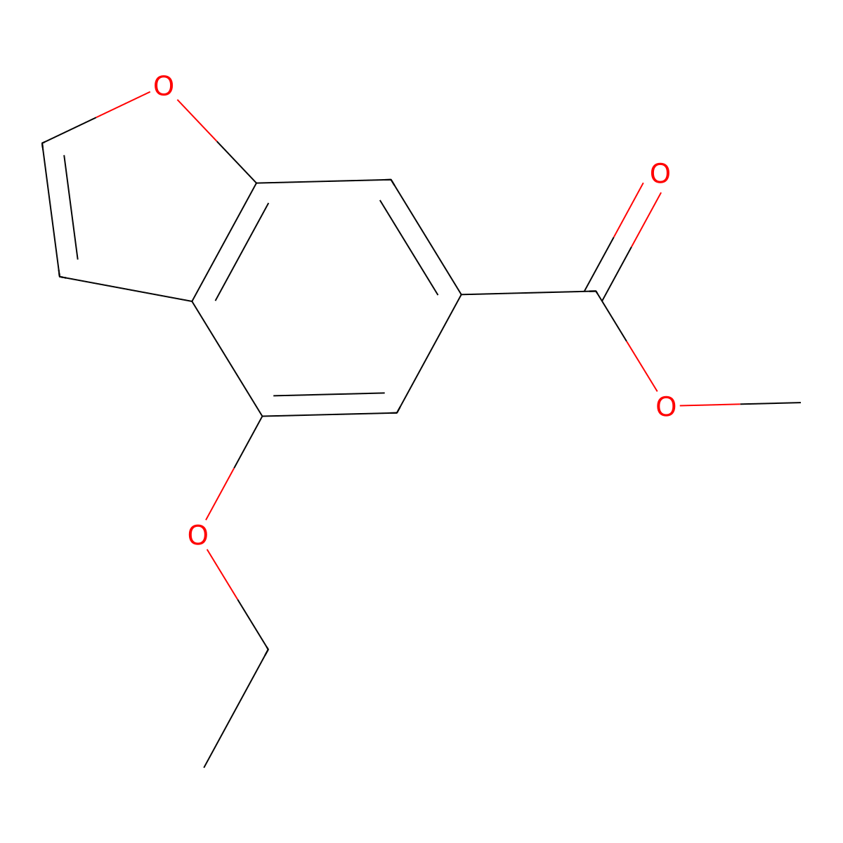 Methyl 4-ethoxy-1-benzofuran-6-carboxylate molecular structure, CAS 1291493-09-8