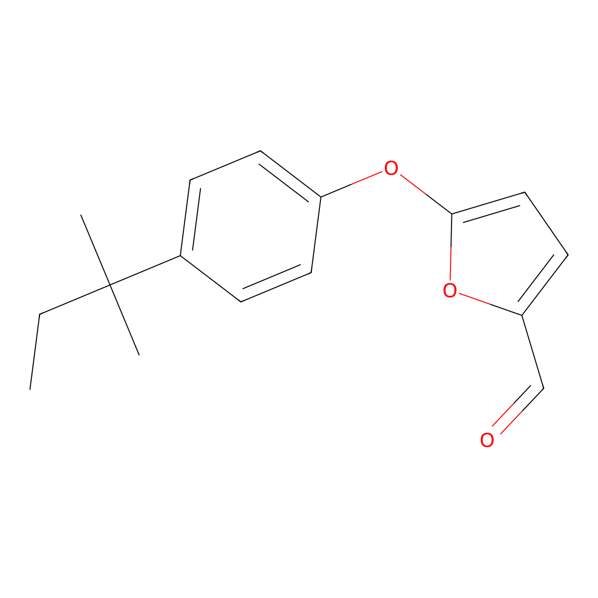 5-(4-(Tert-pentyl)phenoxy)furan-2-carbaldehyde molecular structure, CAS 1291493-17-8
