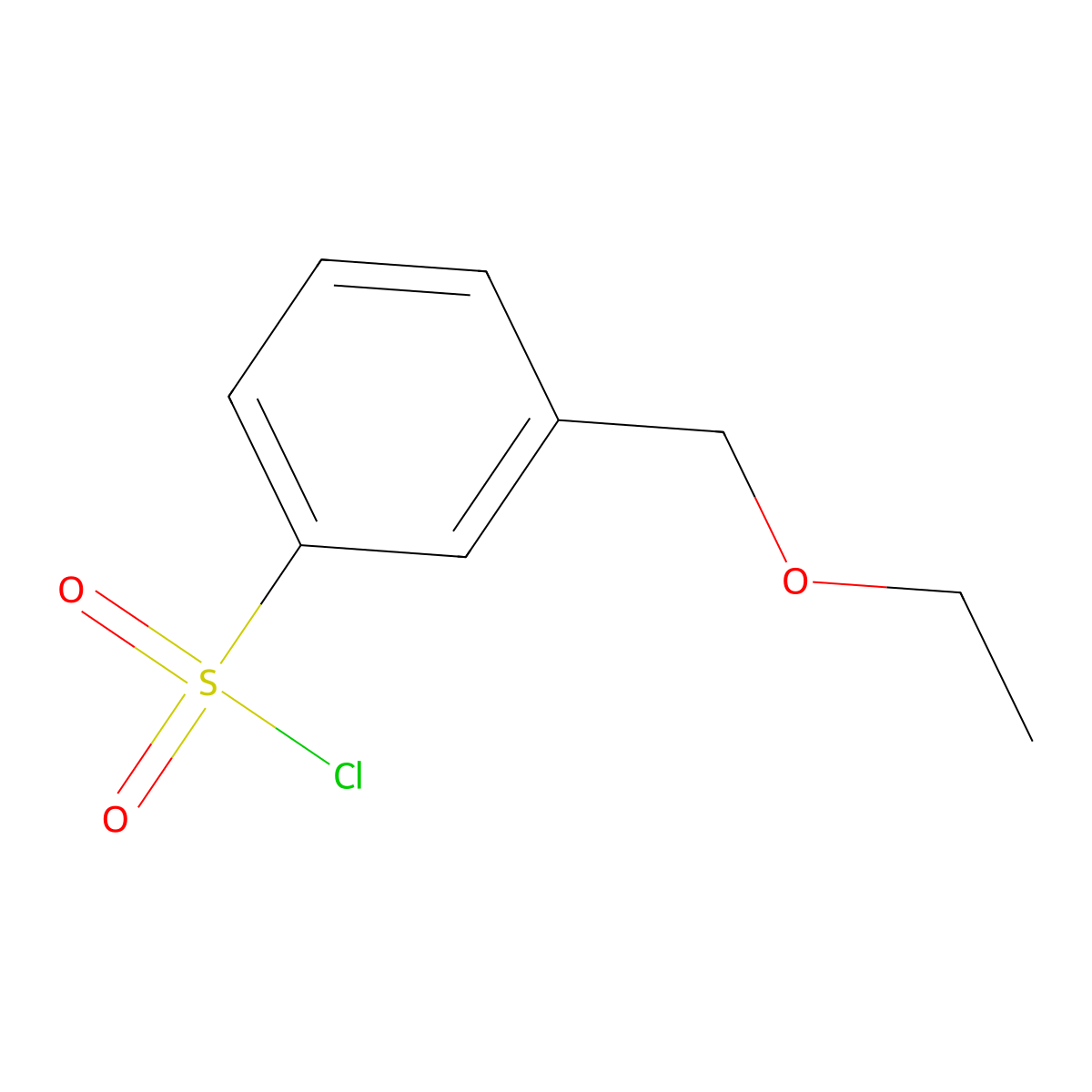 3-(Ethoxymethyl)benzene-1-sulfonyl chloride molecular structure, CAS 1291493-41-8