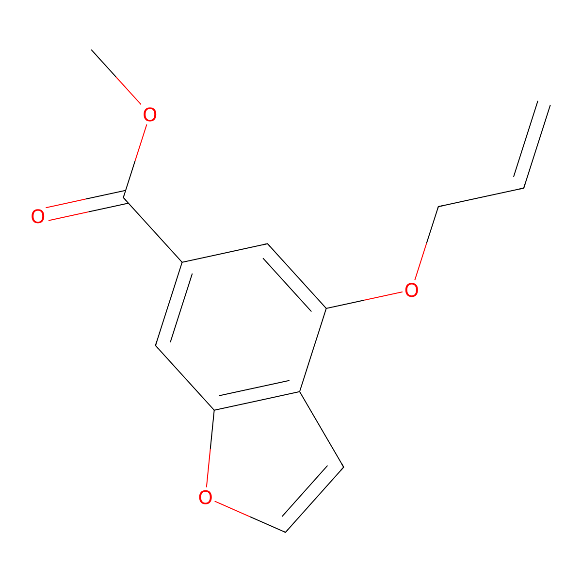 Methyl 4-(allyloxy)-1-benzofuran-6-carboxylate molecular structure, CAS 1291493-46-3
