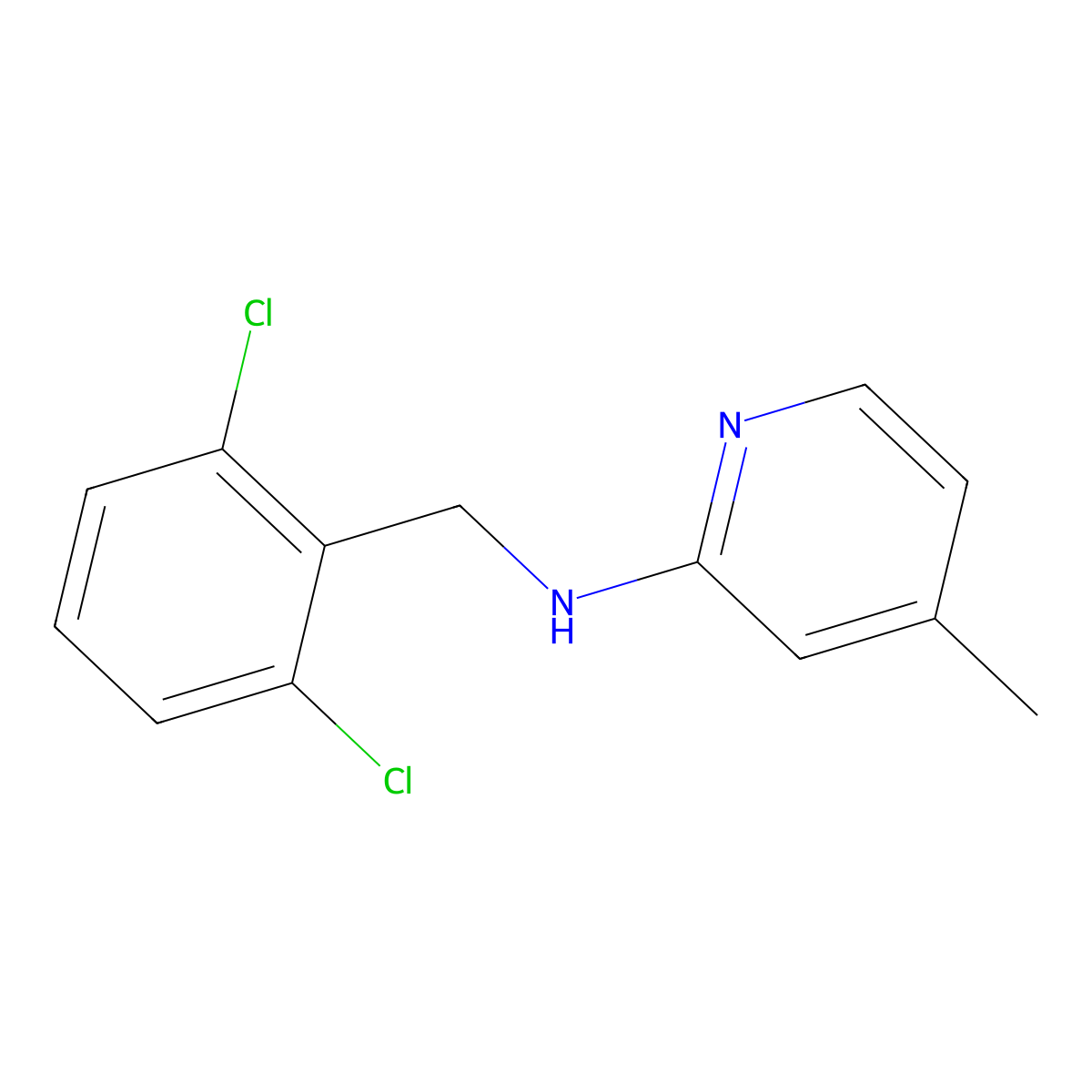 N-(2,6-Dichlorobenzyl)-4-methylpyridin-2-amine molecular structure, CAS 1291494-08-0