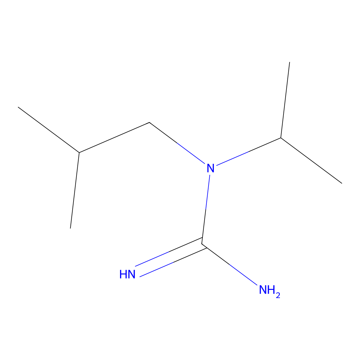 N-(2-methylpropyl)-N-(propan-2-yl)guanidine molecular structure, CAS 1291513-78-4