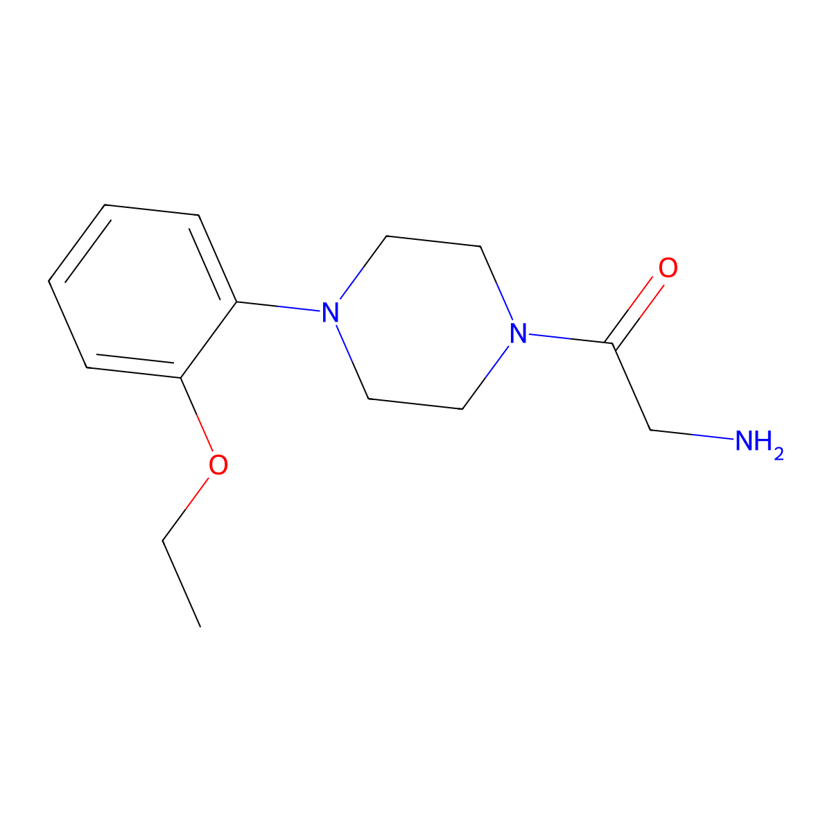 2-Amino-1-[4-(2-ethoxyphenyl)piperazin-1-yl]ethanone molecular structure, CAS 1291553-80-4