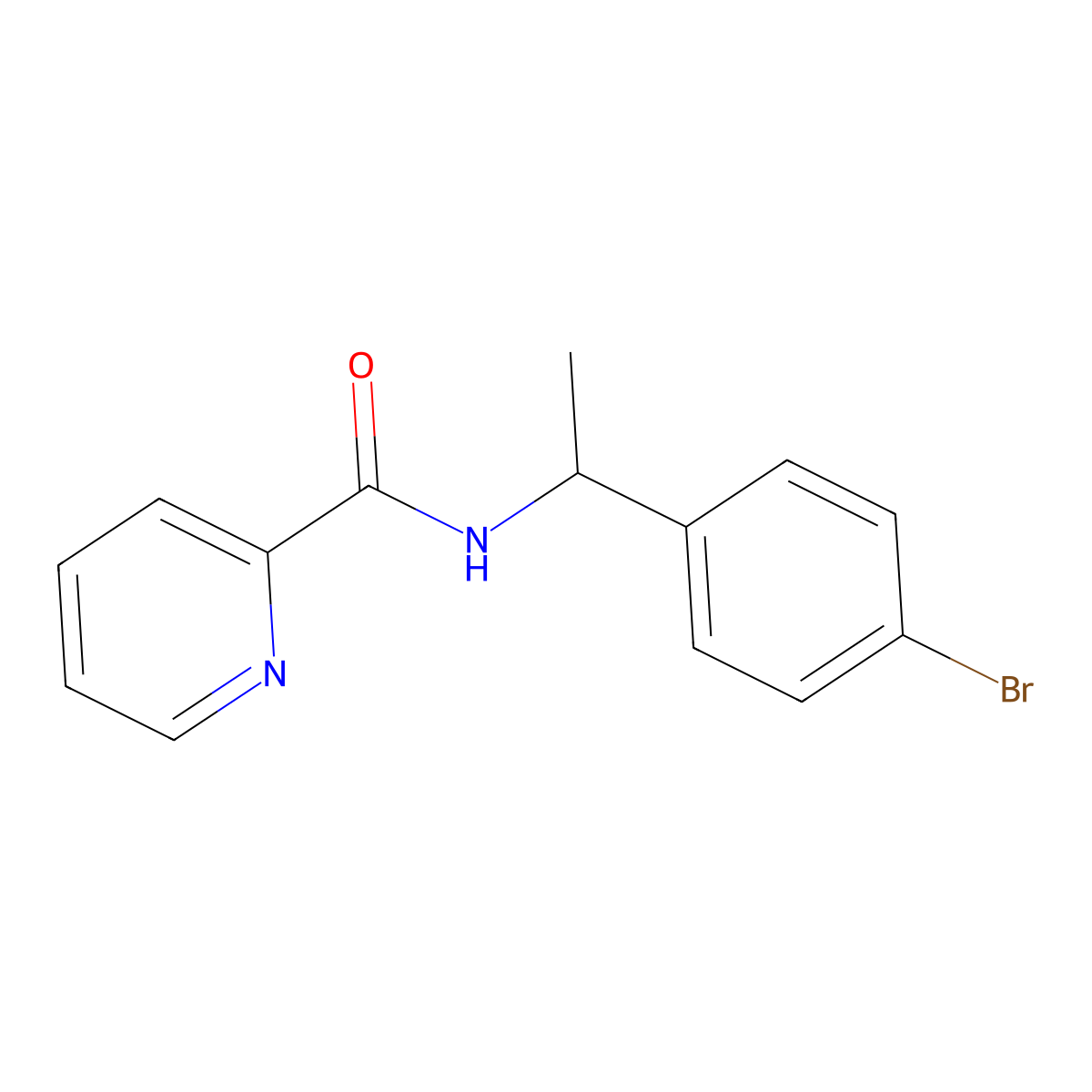 N-(1-(4-Bromophenyl)ethyl)picolinamide molecular structure, CAS 1291624-46-8