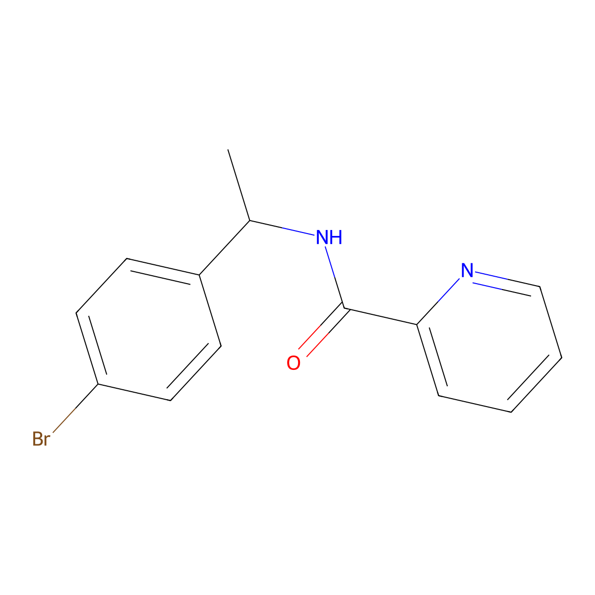 N-(1-(4-Bromophenyl)ethyl)picolinamide molecular structure, CAS 1291624-46-8