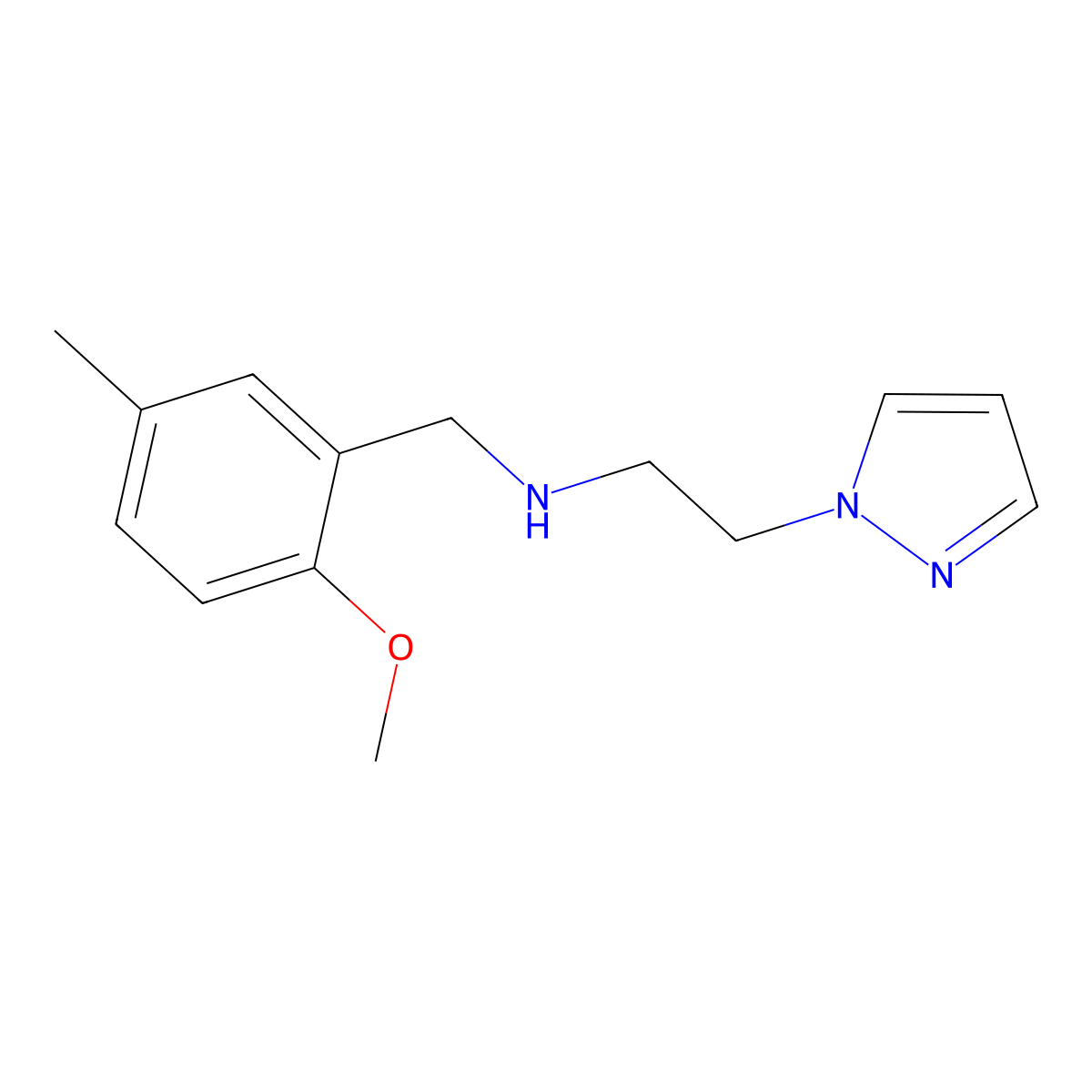 n-(2-Methoxy-5-methylbenzyl)-2-(1h-pyrazol-1-yl)ethan-1-amine molecular structure, CAS 1291625-12-1