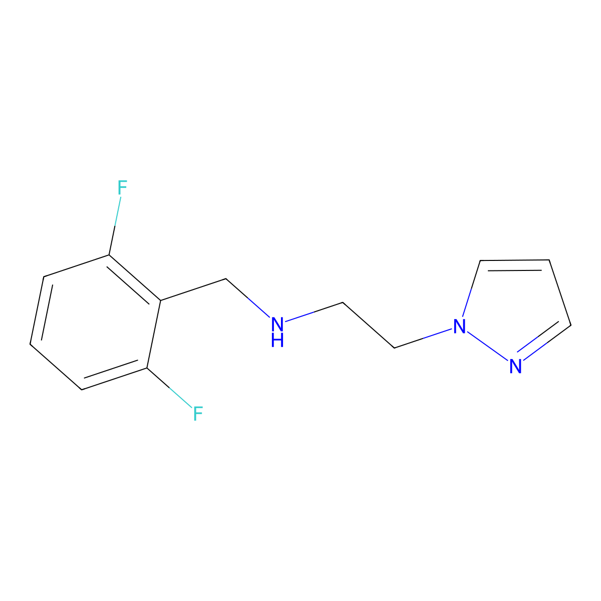 n-(2,6-Difluorobenzyl)-2-(1h-pyrazol-1-yl)ethan-1-amine molecular structure, CAS 1291625-15-4