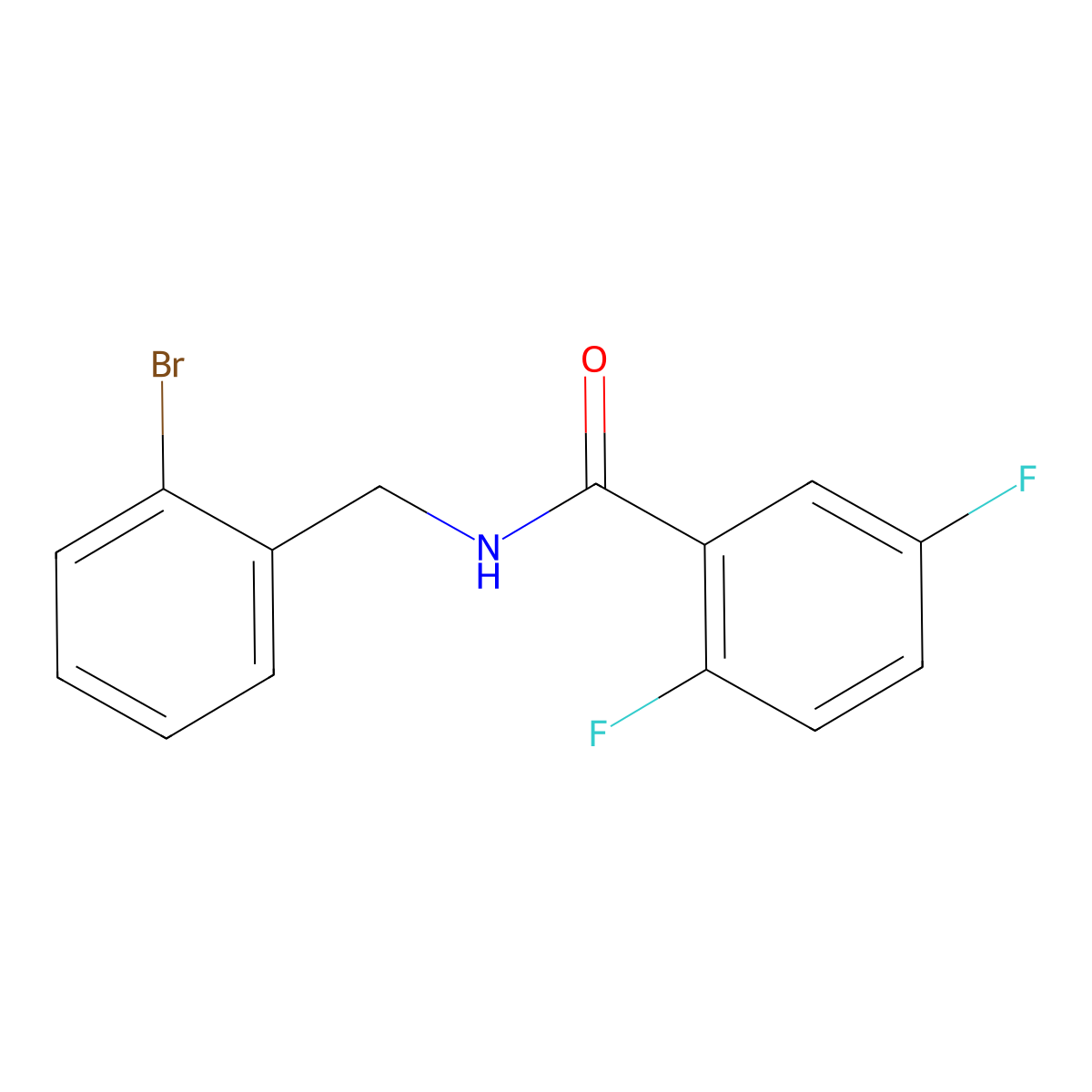 N-[(2-bromophenyl)methyl]-2,5-difluorobenzamide molecular structure, CAS 1291625-38-1