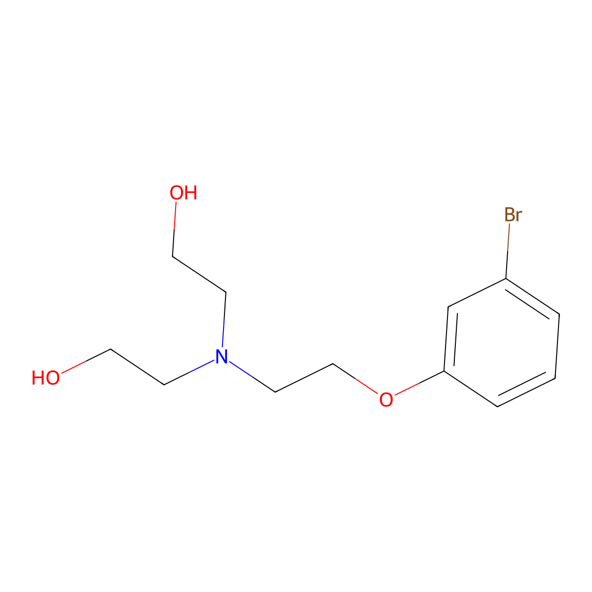 2-[[2-(3-Bromophenoxy)ethyl](2-hydroxyethyl)amino]-1-ethanol molecular structure, CAS 1291655-20-3