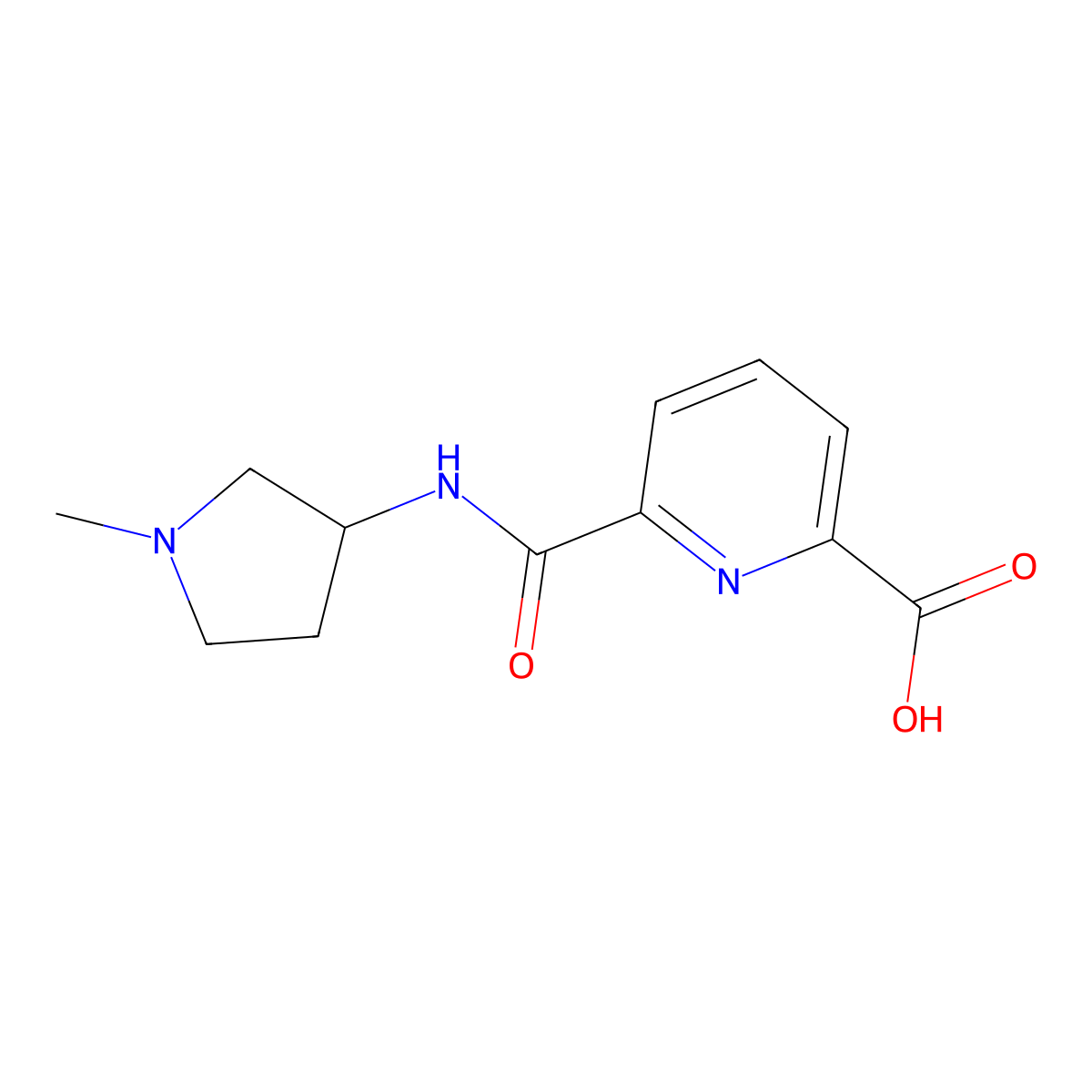 6-[(1-Methylpyrrolidin-3-yl)carbamoyl]pyridine-2-carboxylic acid molecular structure, CAS 1291656-86-4
