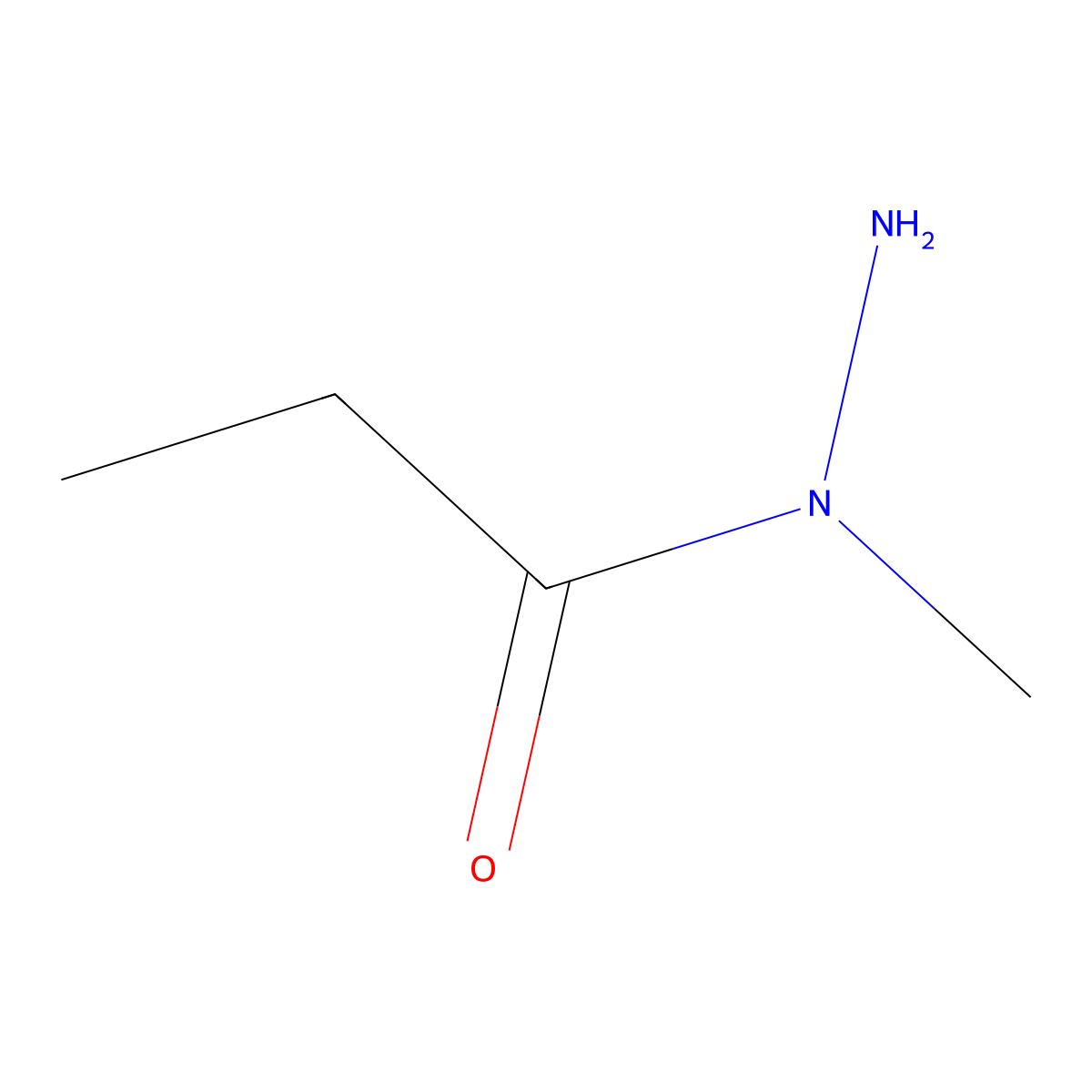 N-methylpropionohydrazide molecular structure, CAS 129167-79-9