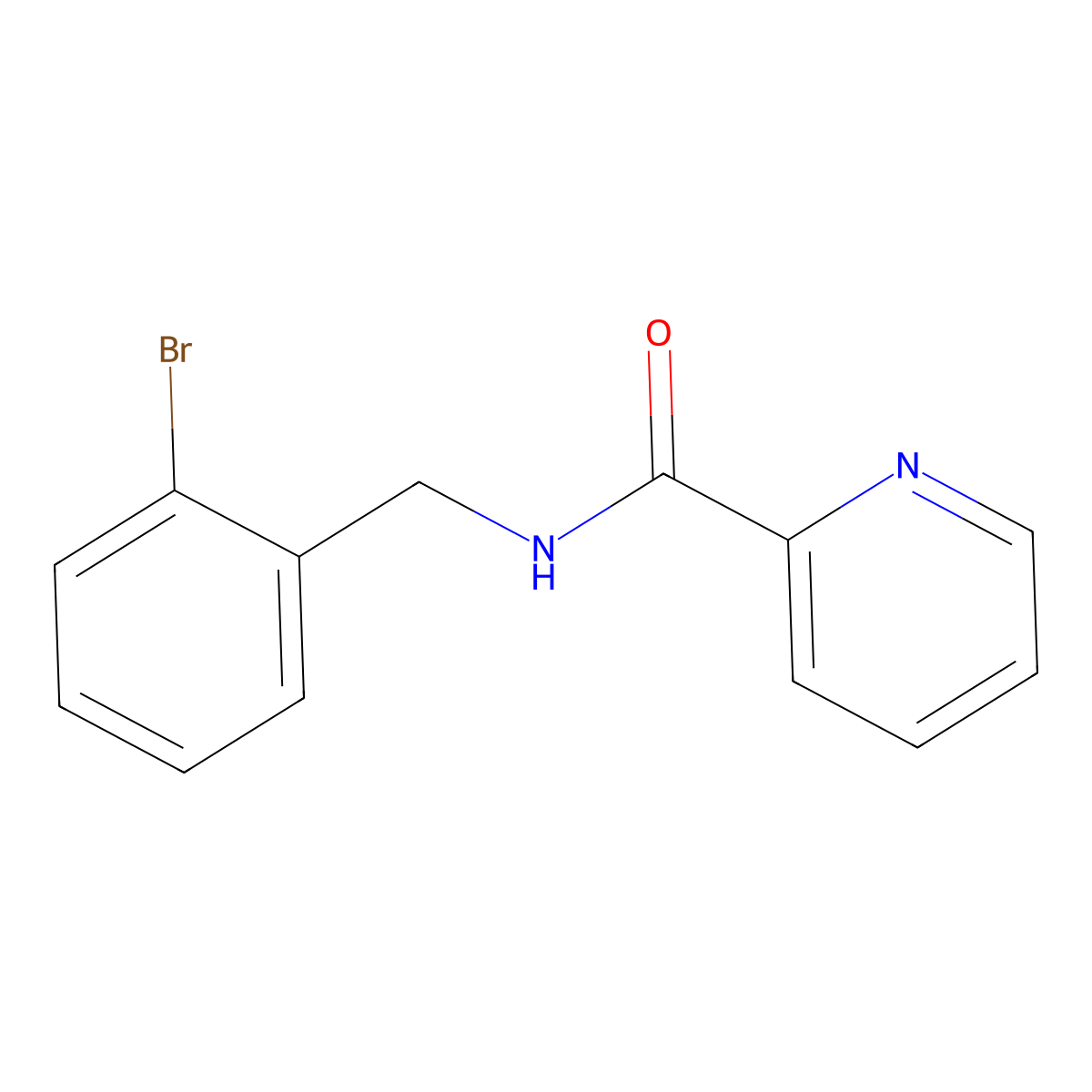 N-(2-Bromobenzyl)picolinamide molecular structure, CAS 1291713-01-3