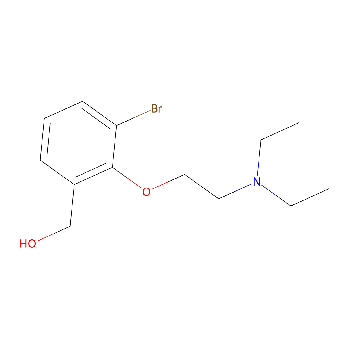 {3-Bromo-2-[2-(diethylamino)ethoxy]phenyl}methanol molecular structure, CAS 1291743-32-2