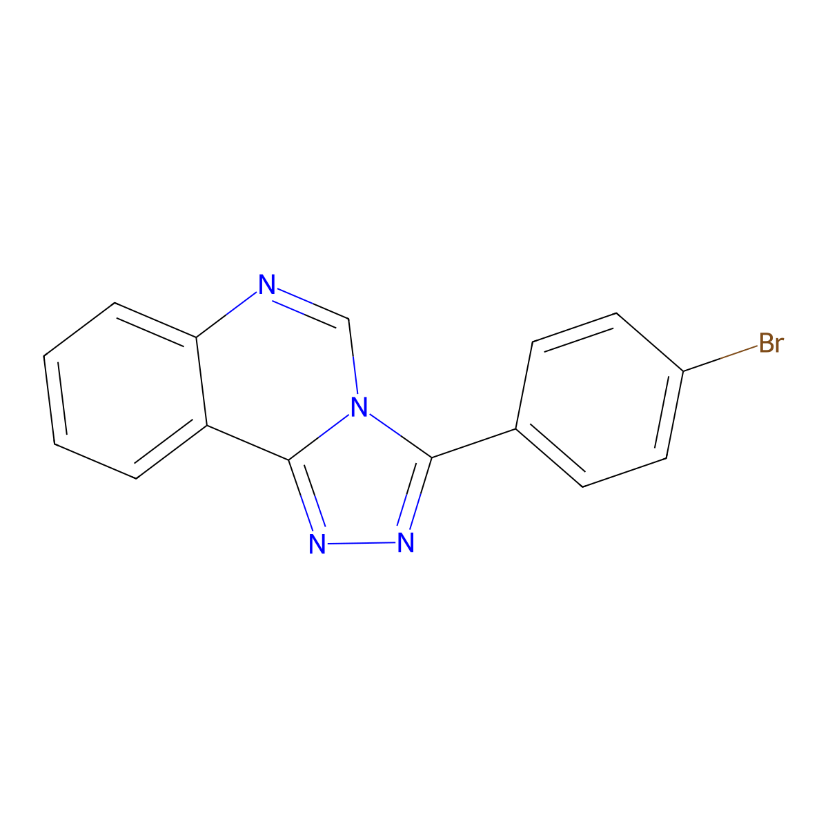 3-(4-Bromophenyl)-[1,2,4]triazolo[4,3-c]quinazoline molecular structure, CAS 129177-14-6