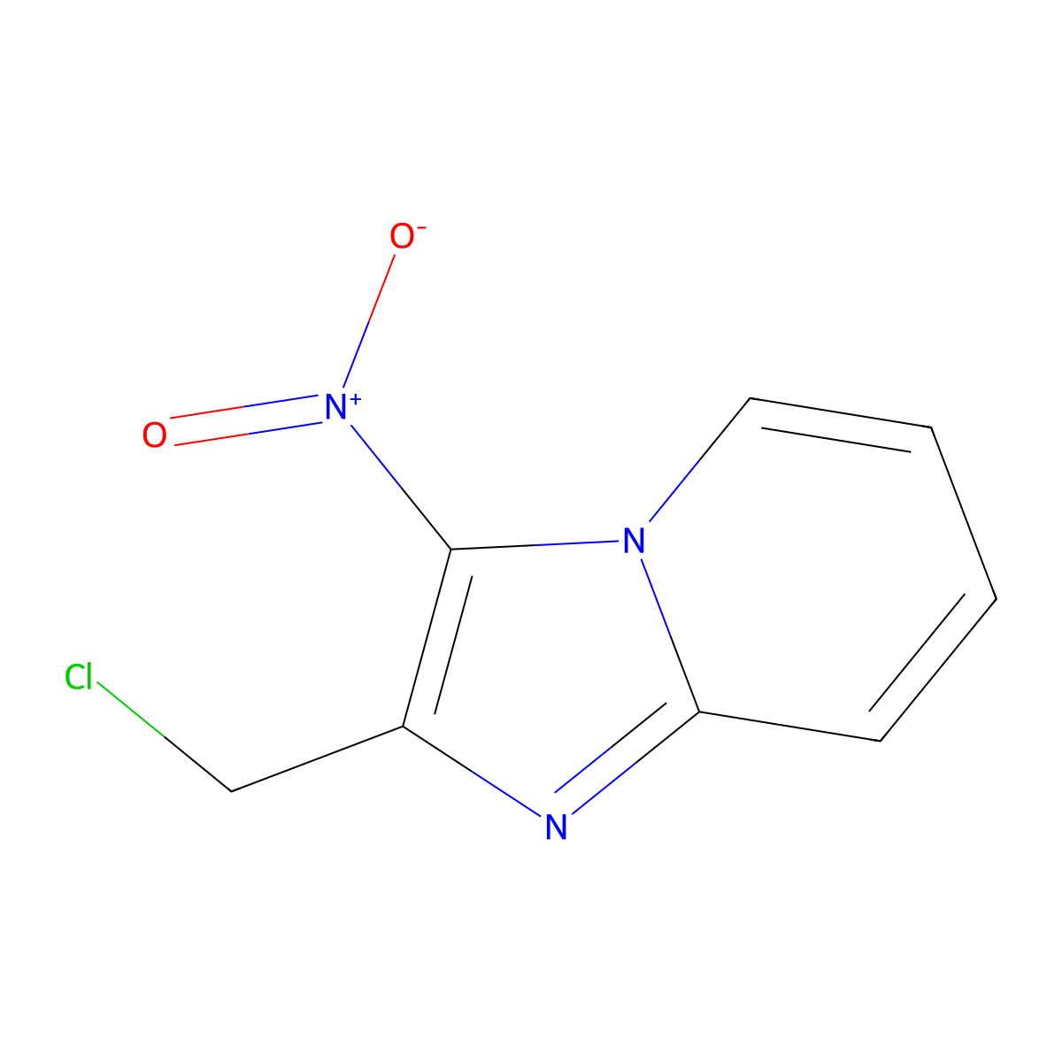 2-(Chloromethyl)-3-nitroimidazo[1,2-a]pyridine molecular structure, CAS 129179-30-2