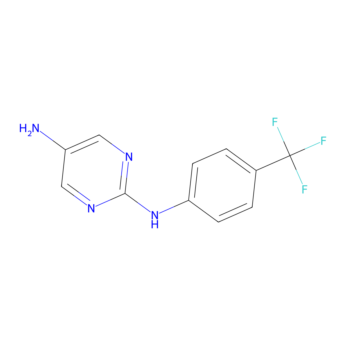 N2-[4-(Trifluoromethyl)phenyl]pyrimidine-2,5-diamine molecular structure, CAS 1291798-89-4