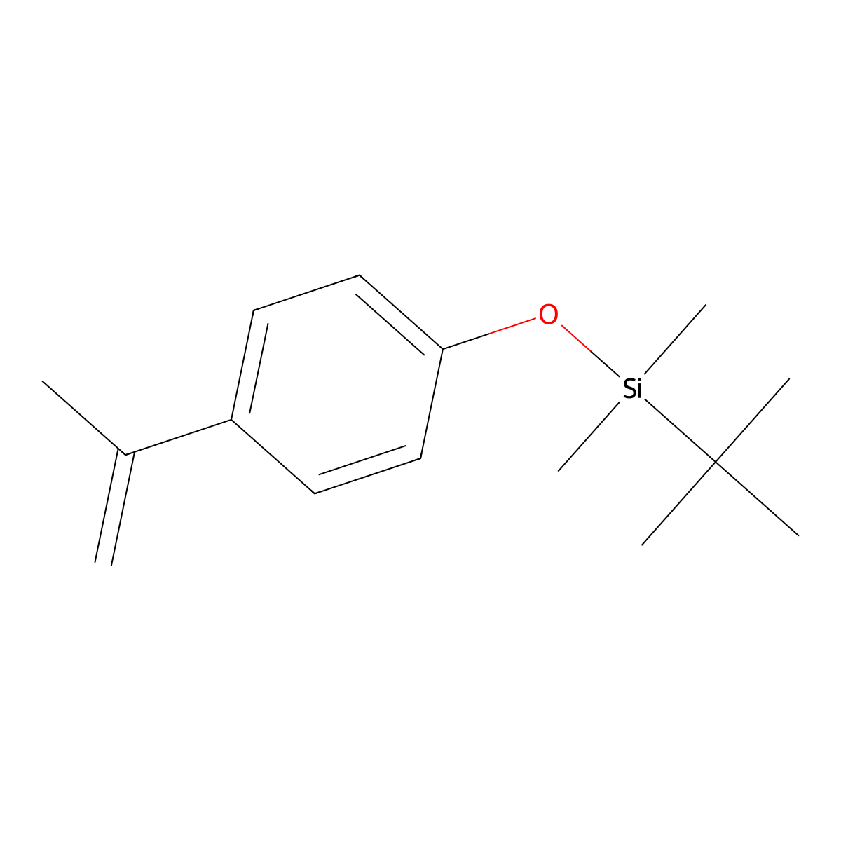 tert-Butyldimethyl(4-(prop-1-en-2-yl)phenoxy)silane molecular structure, CAS 129181-43-7