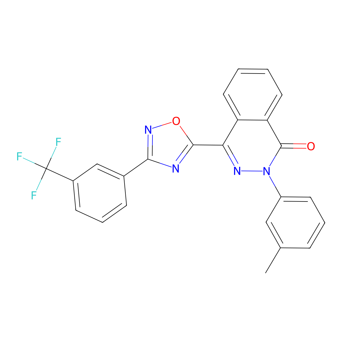 2-(3-methylphenyl)-4-{3-[3-(trifluoromethyl)phenyl]-1,2,4-oxadiazol-5-yl}phthalazin-1(2H)-one molecular structure, CAS 1291832-01-3