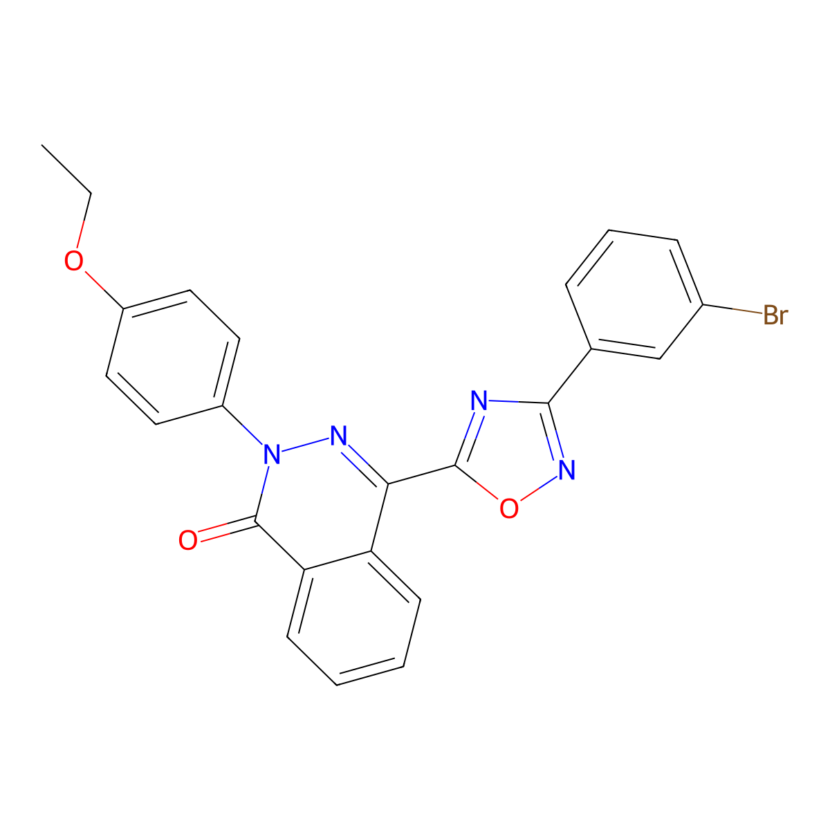 4-[3-(3-bromophenyl)-1,2,4-oxadiazol-5-yl]-2-(4-ethoxyphenyl)phthalazin-1(2H)-one molecular structure, CAS 1291832-04-6
