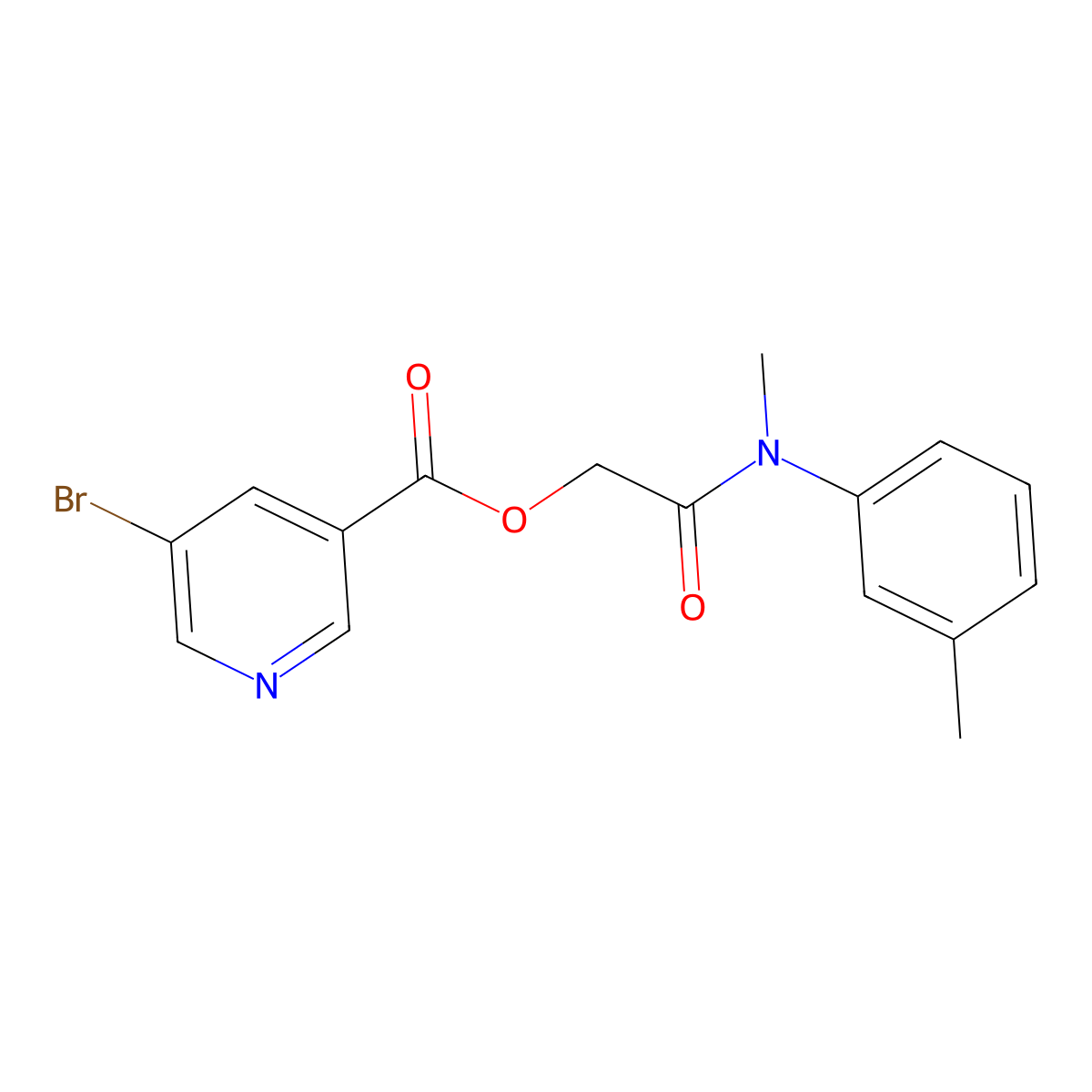 [Methyl(3-methylphenyl)carbamoyl]methyl 5-bromopyridine-3-carboxylate molecular structure, CAS 1291832-92-2