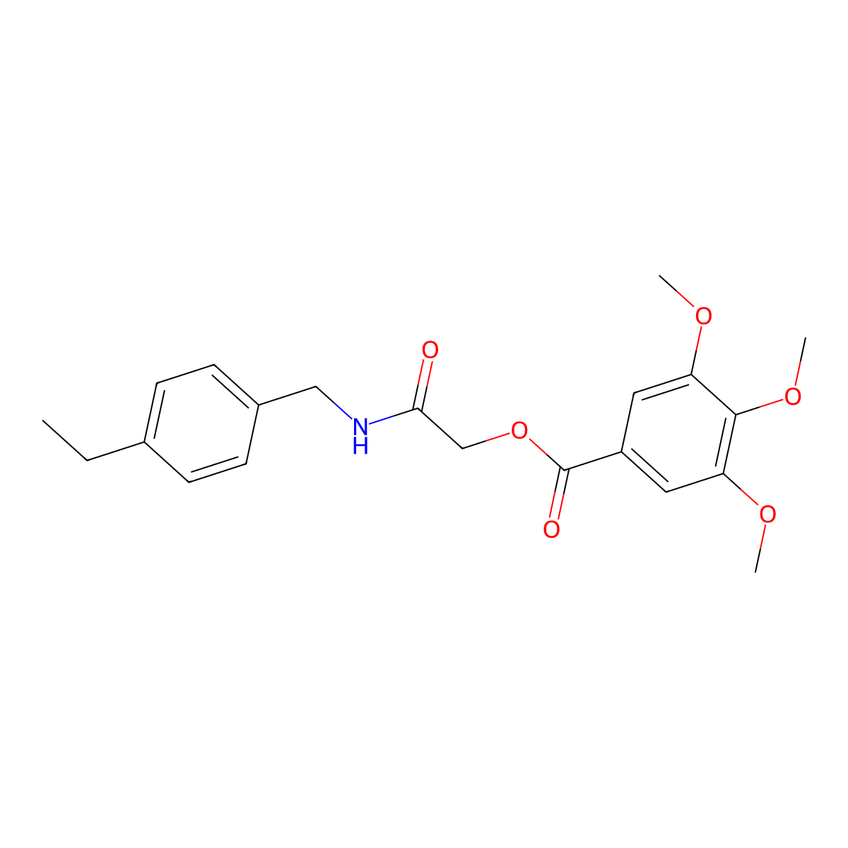 2-((4-Ethylbenzyl)amino)-2-oxoethyl 3,4,5-trimethoxybenzoate molecular structure, CAS 1291834-52-0