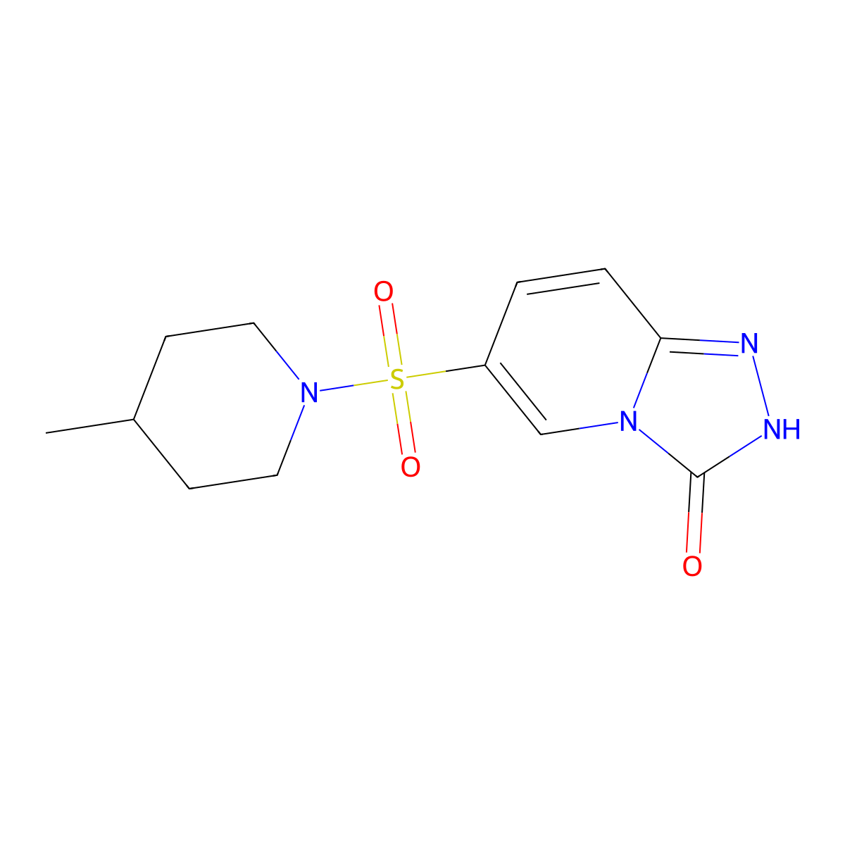 6-[(4-methylpiperidin-1-yl)sulfonyl][1,2,4]triazolo[4,3-a]pyridin-3(2H)-one molecular structure, CAS 1291834-57-5
