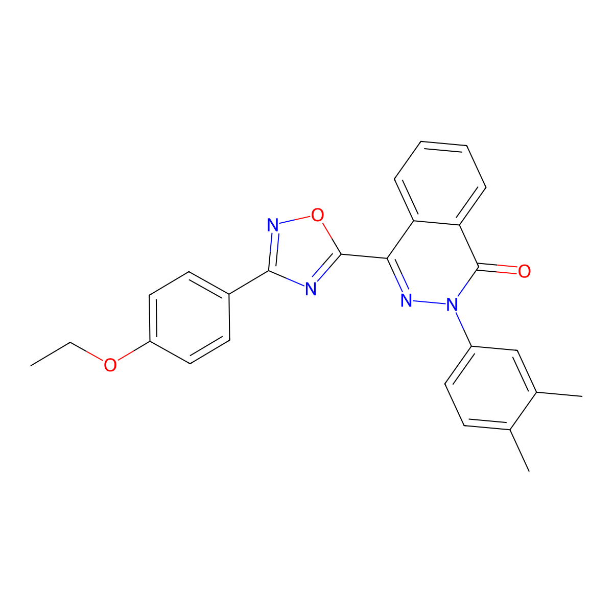 2-(3,4-dimethylphenyl)-4-[3-(4-ethoxyphenyl)-1,2,4-oxadiazol-5-yl]phthalazin-1(2H)-one molecular structure, CAS 1291834-82-6