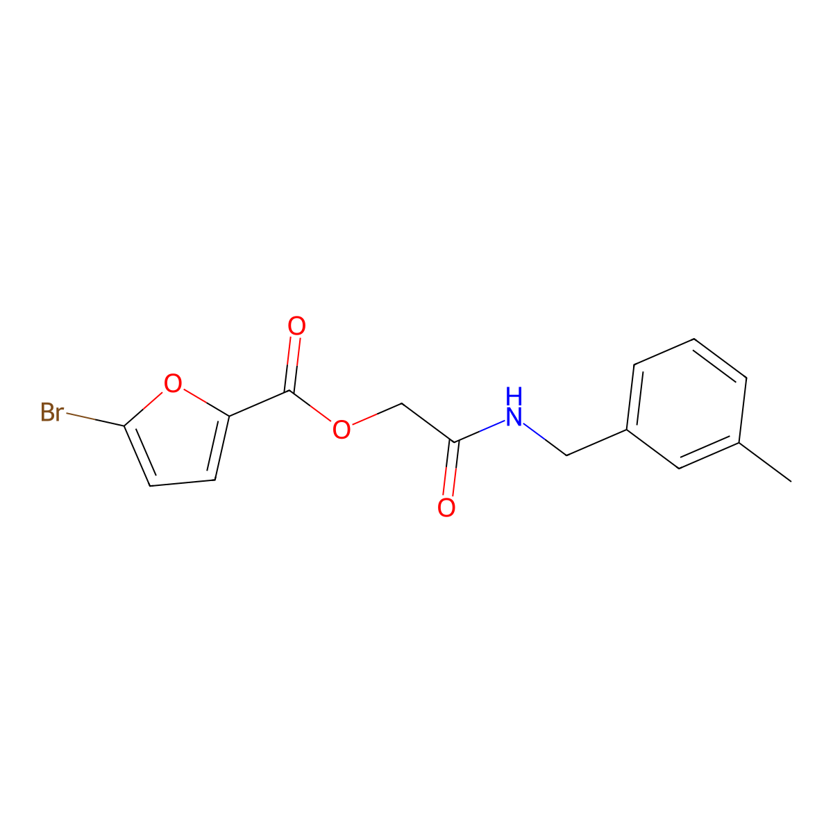 2-((3-Methylbenzyl)amino)-2-oxoethyl 5-bromofuran-2-carboxylate molecular structure, CAS 1291835-48-7