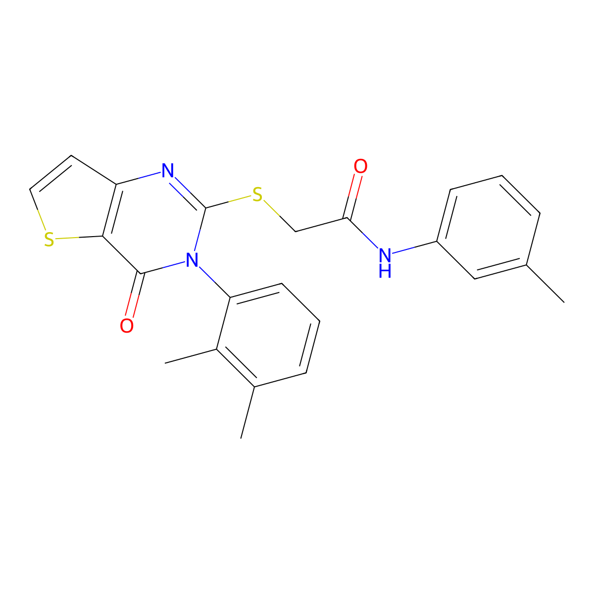2-{[3-(2,3-dimethylphenyl)-4-oxo-3,4-dihydrothieno[3,2-d]pyrimidin-2-yl]sulfanyl}-N-(3-methylphenyl)acetamide molecular structure, CAS 1291835-69-2