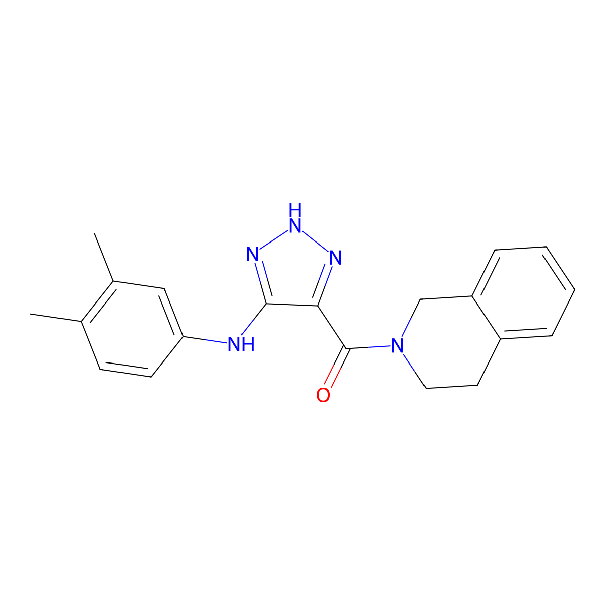3,4-dihydroisoquinolin-2(1H)-yl{5-[(3,4-dimethylphenyl)amino]-1H-1,2,3-triazol-4-yl}methanone molecular structure, CAS 1291835-70-5