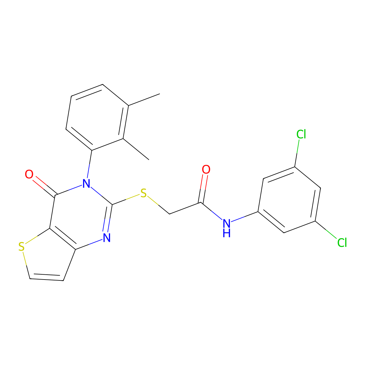 N-(3,5-dichlorophenyl)-2-{[3-(2,3-dimethylphenyl)-4-oxo-3,4-dihydrothieno[3,2-d]pyrimidin-2-yl]sulfanyl}acetamide molecular structure, CAS 1291835-94-3