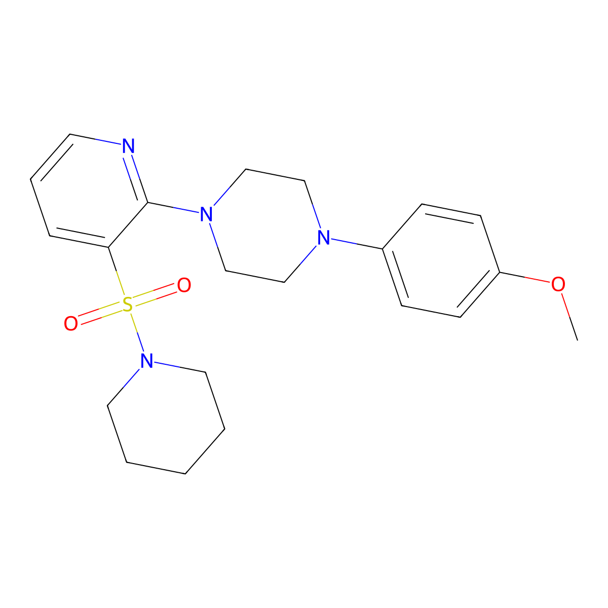 1-(4-Methoxyphenyl)-4-[3-(piperidin-1-ylsulfonyl)pyridin-2-yl]piperazine molecular structure, CAS 1291836-88-8