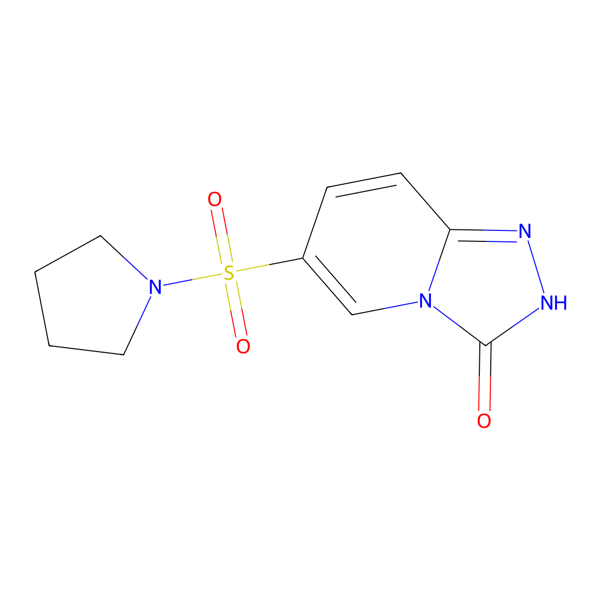 6-(Pyrrolidin-1-ylsulfonyl)-[1,2,4]triazolo[4,3-a]pyridin-3(2H)-one molecular structure, CAS 1291836-94-6