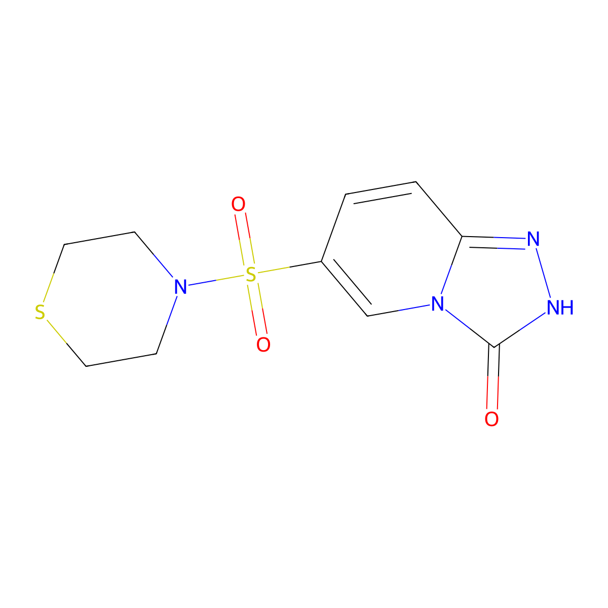 6-(thiomorpholin-4-ylsulfonyl)[1,2,4]triazolo[4,3-a]pyridin-3(2H)-one molecular structure, CAS 1291836-98-0