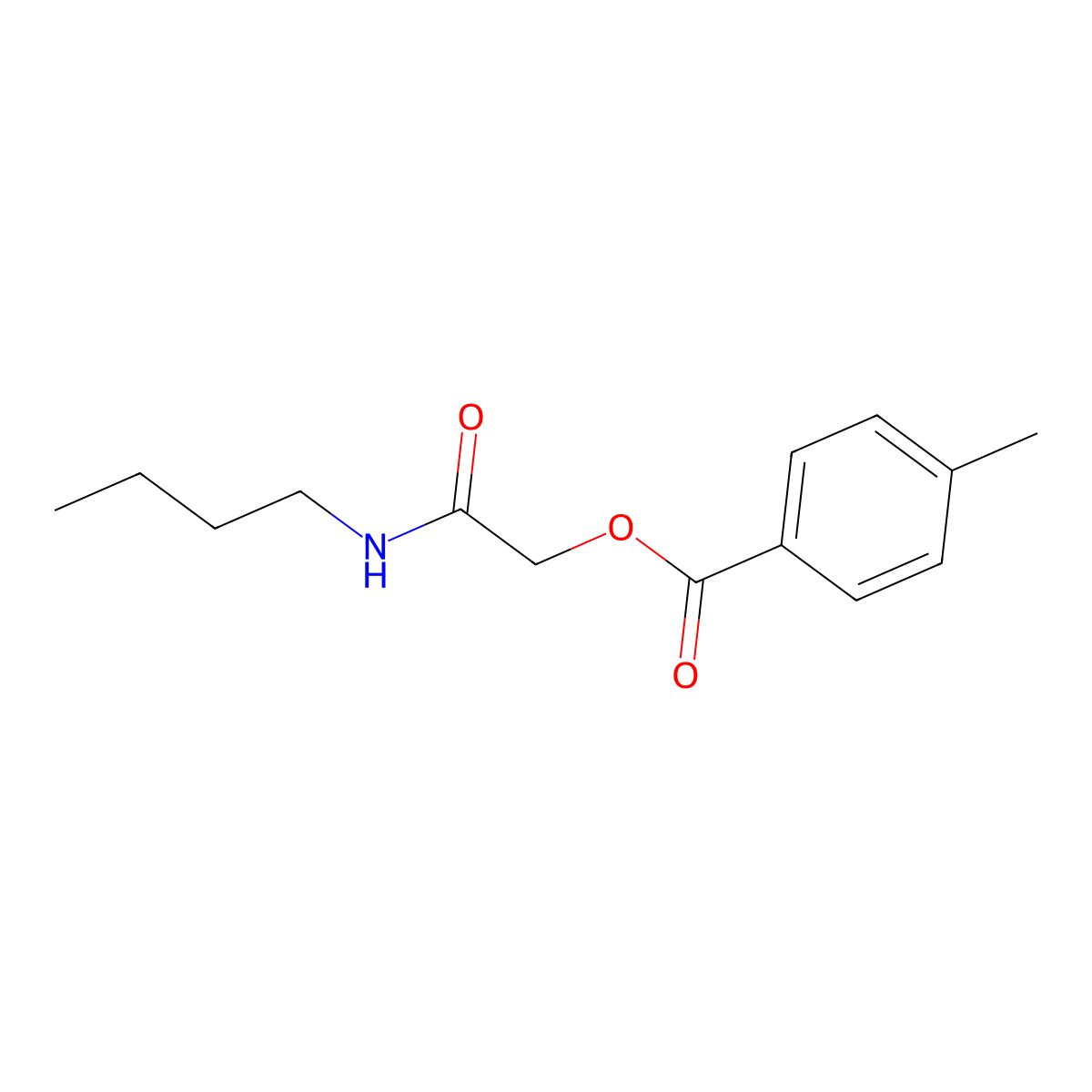 2-(Butylamino)-2-oxoethyl 4-methylbenzoate molecular structure, CAS 1291837-64-3