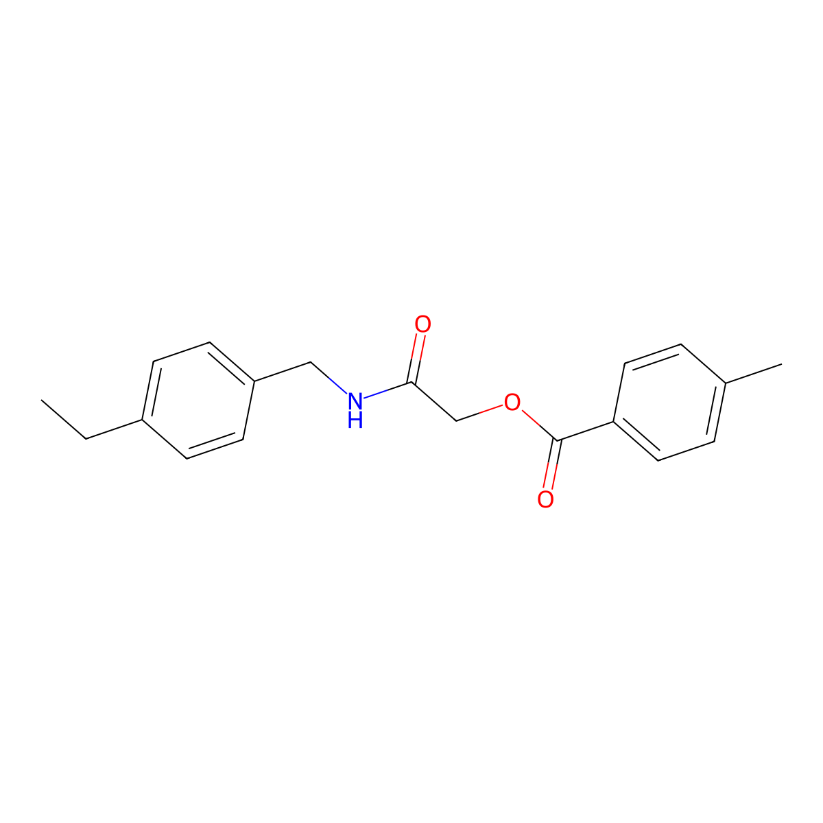 2-[(4-Ethylbenzyl)amino]-2-oxoethyl 4-methylbenzoate molecular structure, CAS 1291837-65-4
