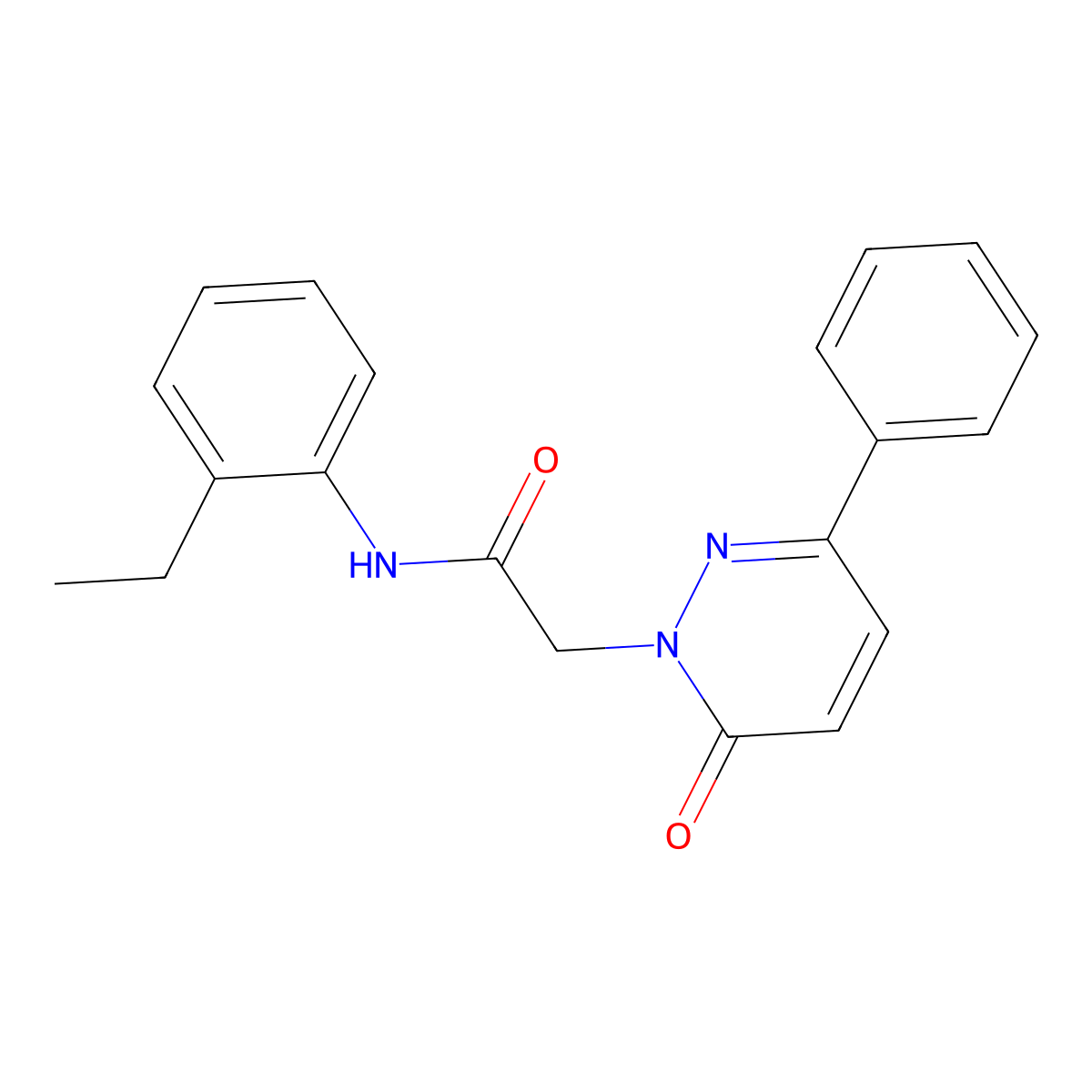 N-(2-ethylphenyl)-2-(6-oxo-3-phenylpyridazin-1(6H)-yl)acetamide molecular structure, CAS 1291837-92-7