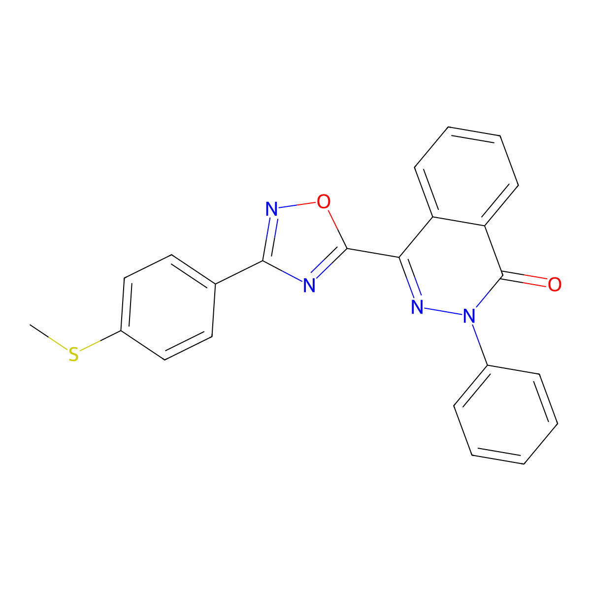 4-(3-(4-(methylthio)phenyl)-1,2,4-oxadiazol-5-yl)-2-phenylphthalazin-1(2H)-one molecular structure, CAS 1291838-25-9