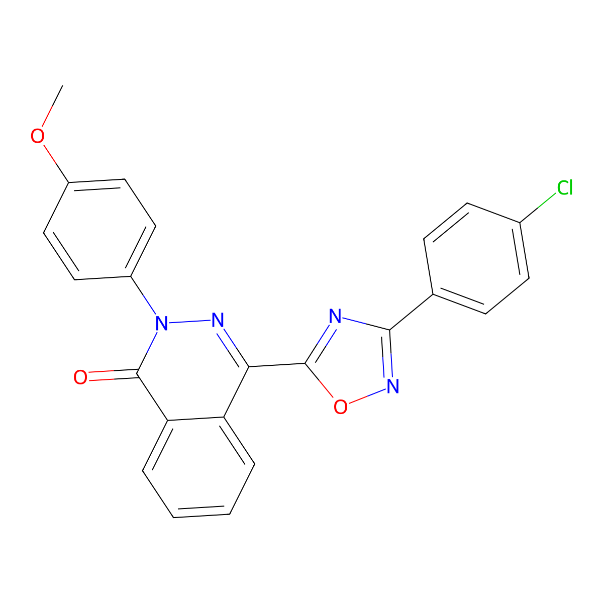 4-[3-(4-chlorophenyl)-1,2,4-oxadiazol-5-yl]-2-(4-methoxyphenyl)phthalazin-1(2H)-one molecular structure, CAS 1291838-31-7