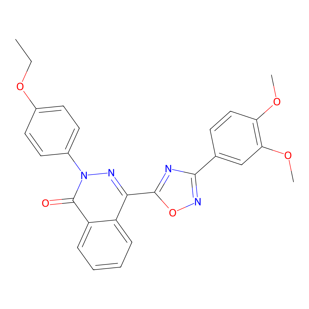 4-[3-(3,4-dimethoxyphenyl)-1,2,4-oxadiazol-5-yl]-2-(4-ethoxyphenyl)phthalazin-1(2H)-one molecular structure, CAS 1291838-35-1