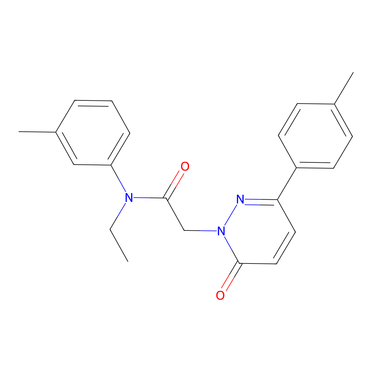 N-ethyl-N-(3-methylphenyl)-2-[3-(4-methylphenyl)-6-oxopyridazin-1(6H)-yl]acetamide molecular structure, CAS 1291838-87-3