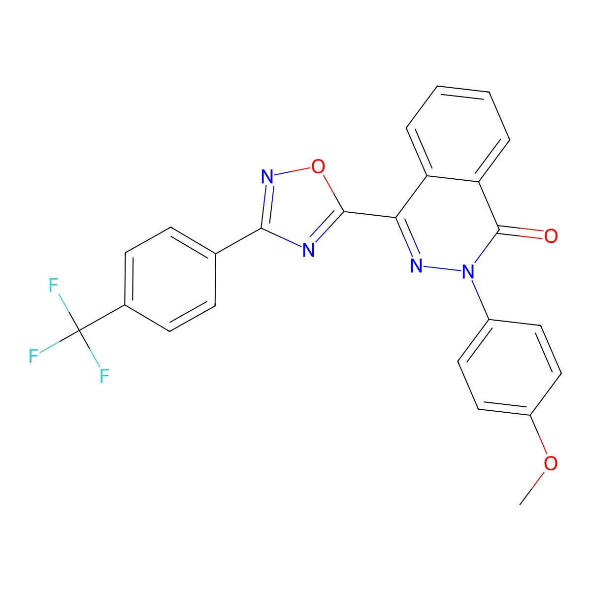 2-(4-methoxyphenyl)-4-{3-[4-(trifluoromethyl)phenyl]-1,2,4-oxadiazol-5-yl}phthalazin-1(2H)-one molecular structure, CAS 1291840-51-1