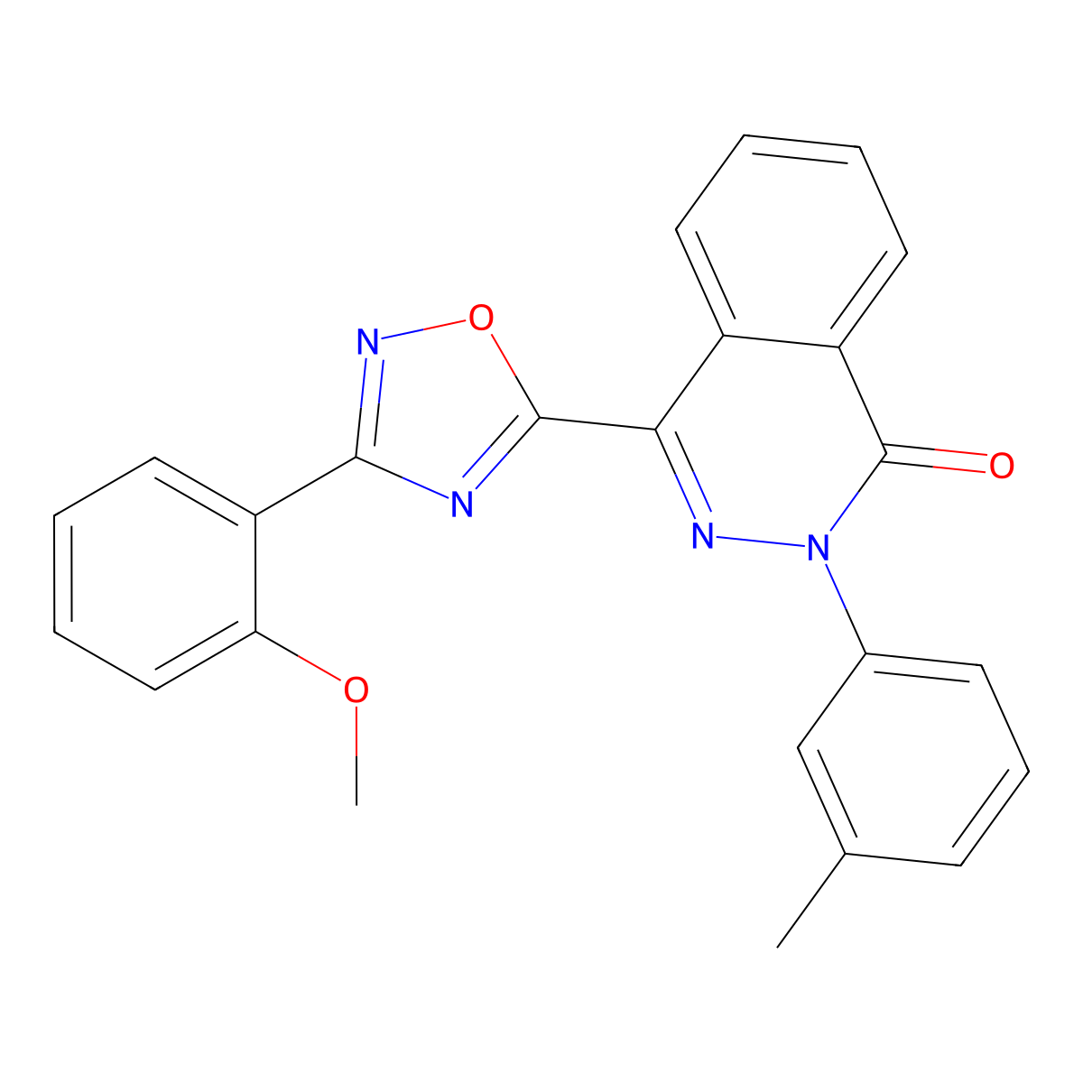 4-[3-(2-methoxyphenyl)-1,2,4-oxadiazol-5-yl]-2-(3-methylphenyl)phthalazin-1(2H)-one molecular structure, CAS 1291840-54-4
