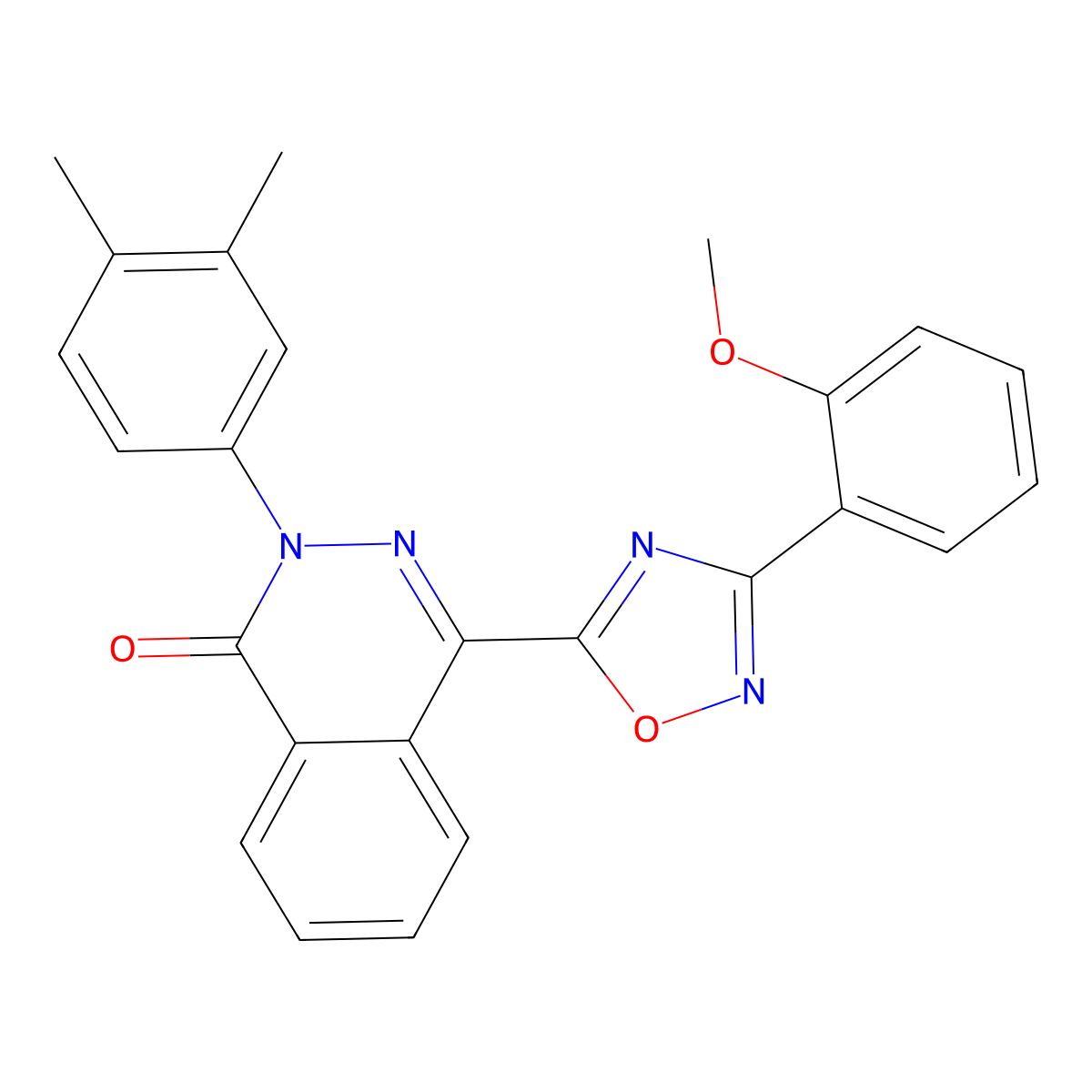 2-(3,4-Dimethylphenyl)-4-[3-(2-methoxyphenyl)-1,2,4-oxadiazol-5-yl]-1,2-dihydrophthalazin-1-one molecular structure, CAS 1291840-63-5