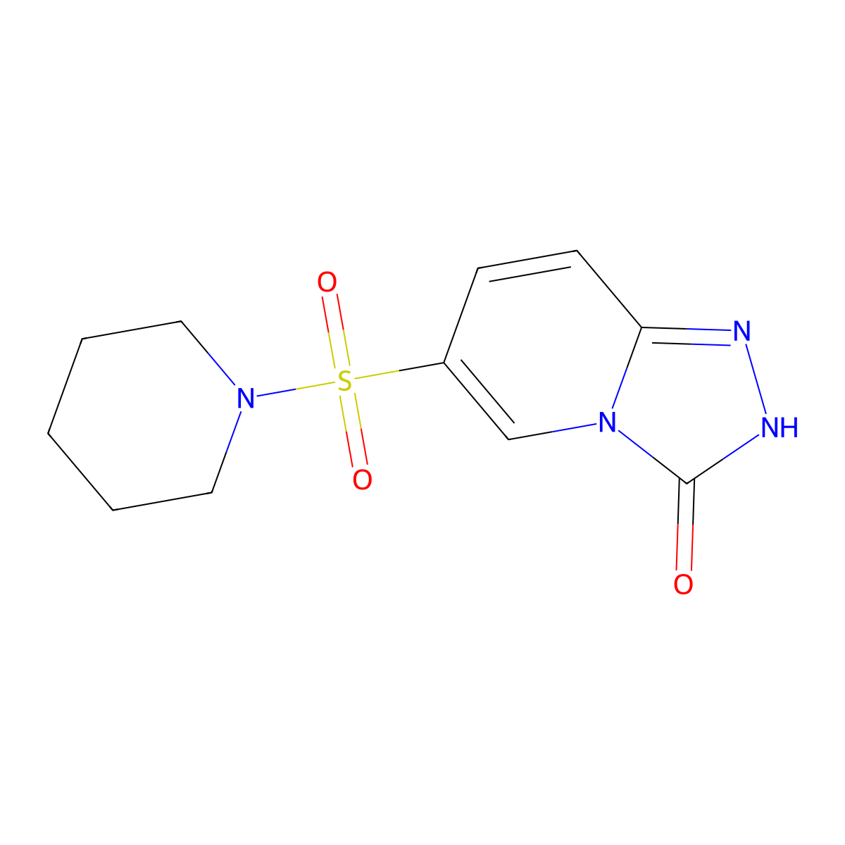 6-(piperidin-1-ylsulfonyl)[1,2,4]triazolo[4,3-a]pyridin-3(2H)-one molecular structure, CAS 1291842-42-6